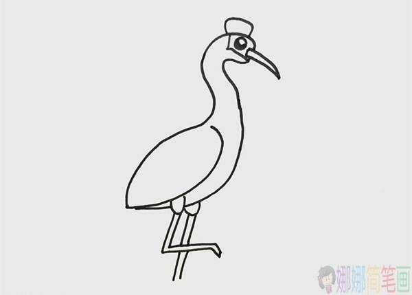 丹顶鹤简笔画画法,丹顶鹤简笔画画法步骤画法教程