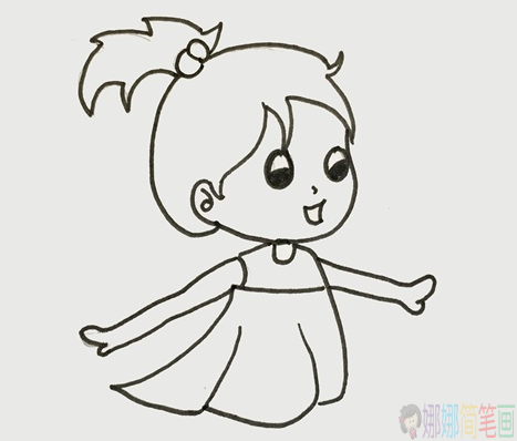 可爱又简单的少女简笔画图片