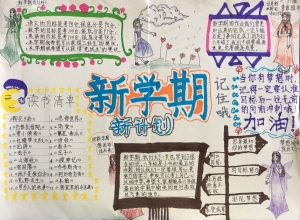 新学期新计划新打算手抄报，新学期做全新的自己