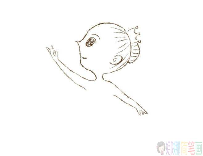 爱跳舞的小女孩简笔画教程步骤图解，让我们一起跳起来吧~