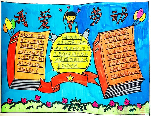 劳动最光荣简单又漂亮的手抄报设计作品图片