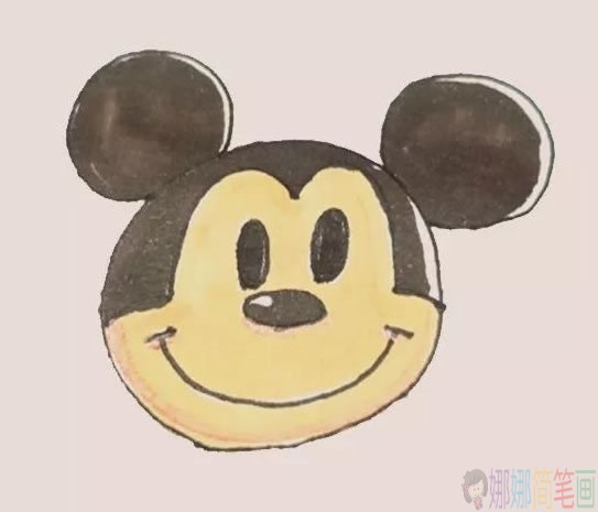 米老鼠简笔画步骤,米奇简笔画大全可爱