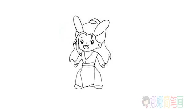 肖战卡通人物简笔画怎么画,Q版肖战简笔画简单