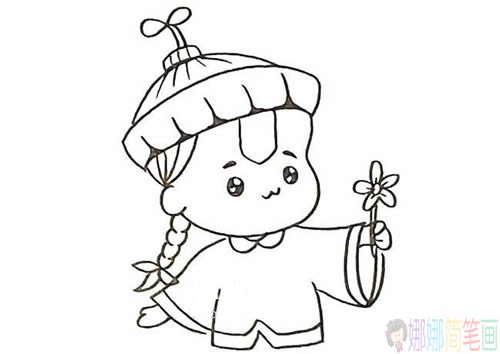 卡通僵尸简笔画，僵小鱼简笔画画法图片步骤