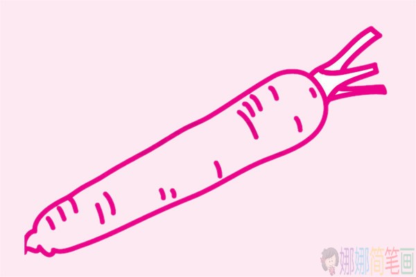 胡萝卜的画法教程,胡萝卜简笔画图片大全