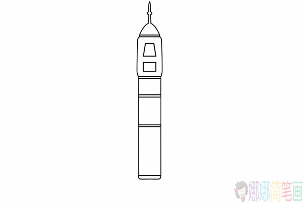 神舟五号飞船简笔画画法步骤图片