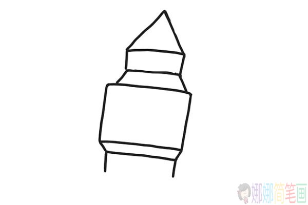 简单的大本钟简笔画画法教程步骤图片大全