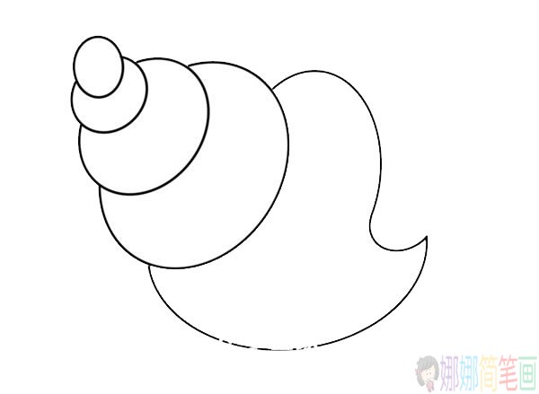 海螺简笔画步骤,海螺简笔画图片大全