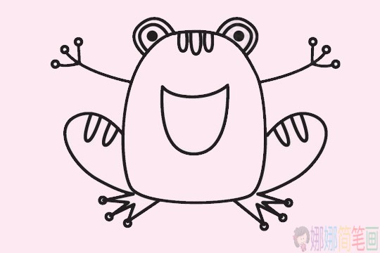 青蛙简笔画步骤,卡通青蛙简笔画图片