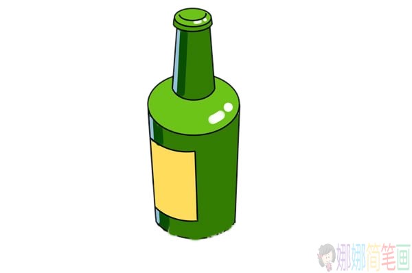 啤酒瓶简笔画的画法,啤酒瓶简笔画图片