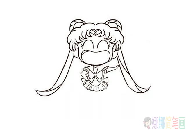 美少女战士简笔画怎么画,月野兔简笔画图片大全