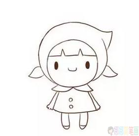 小红帽简笔画带颜色,小红帽简笔画卡通画