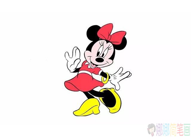 米妮简笔画步骤,米妮简笔画图片大全