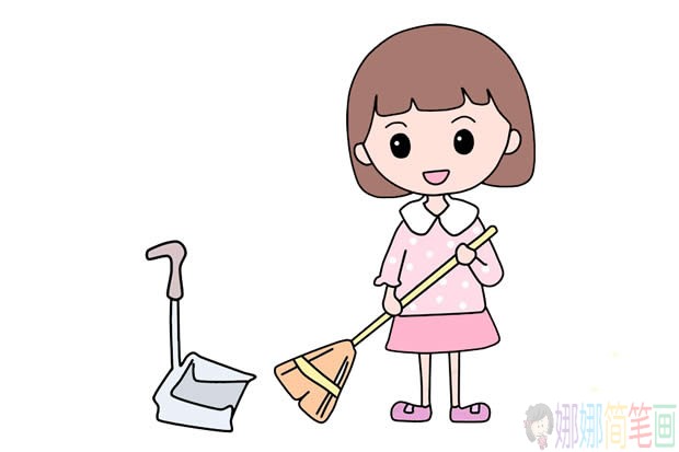 劳动节小女孩简笔画图片,劳动节小女孩简笔画步骤
