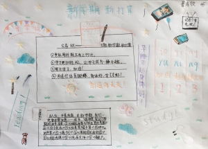 新学期新计划新打算手抄报，新学期做全新的自己
