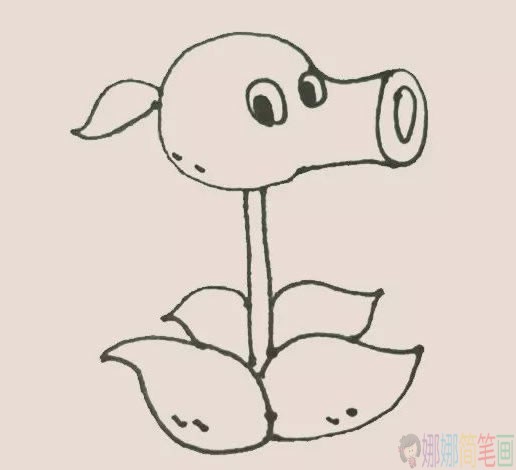 豌豆射手简笔画图片,豌豆射手简笔画大全