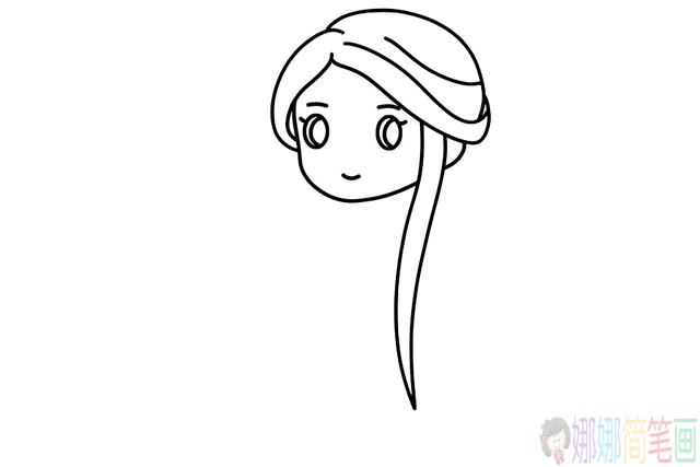 古代美女简笔画步骤,古风美女简笔画