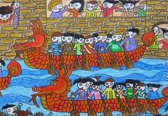 儿童画,端午节儿童画,好看简单的儿童画优秀作品大全