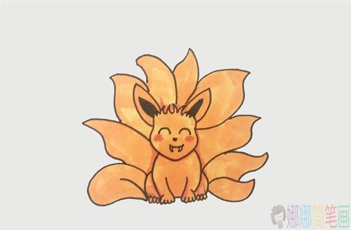 怎么画火影忍者九尾，好看可爱的火影忍者九尾简笔画画法教学