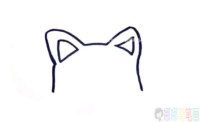 阿狸简笔画,可爱的卡通人物阿狸的简单画法步骤教程