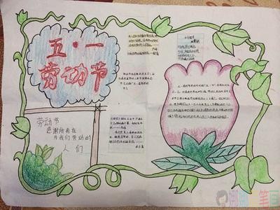 五一劳动节儿童手抄报图片