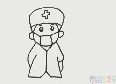 戴口罩的医生简笔画图片步骤