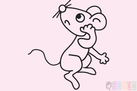 老鼠简笔画,可爱的老鼠简笔画简单画法步骤教程及图片大全
