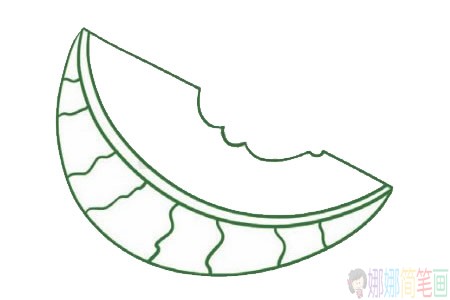 西瓜简笔画画法步骤,西瓜简笔画图片大全