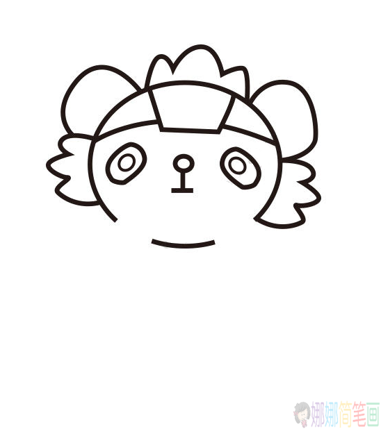 奥运福娃晶晶简笔画,可爱的奥运福娃晶晶简笔画画法教学