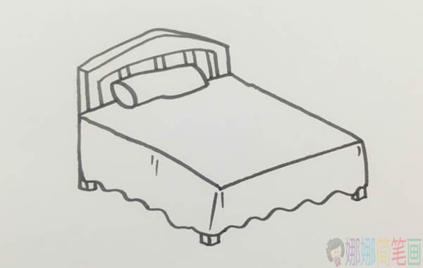 床简笔画步骤图,床简笔画图片大全