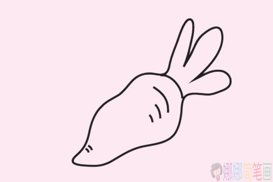 胡萝卜的画法教程,胡萝卜简笔画图片大全