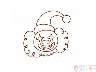 小丑简笔画画法,小丑简笔画彩色图片
