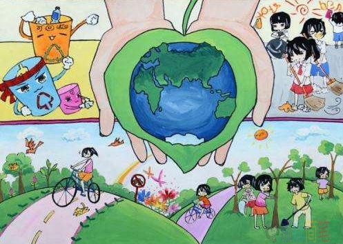 4月22日世界地球日儿童画图片