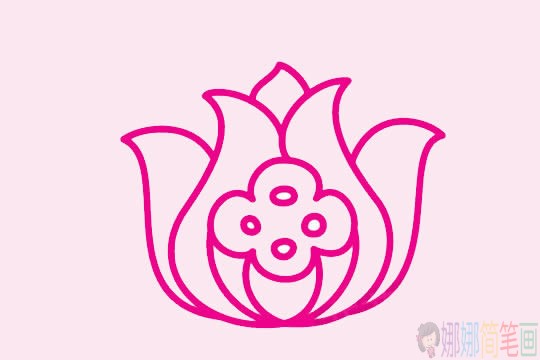 荷花简笔画步骤,荷花简笔画图片大全