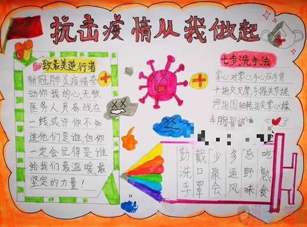 关于抗疫情手抄报图片内容大全