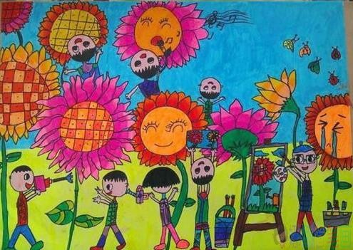 儿童画,美丽的春天儿童画优秀作品鉴赏