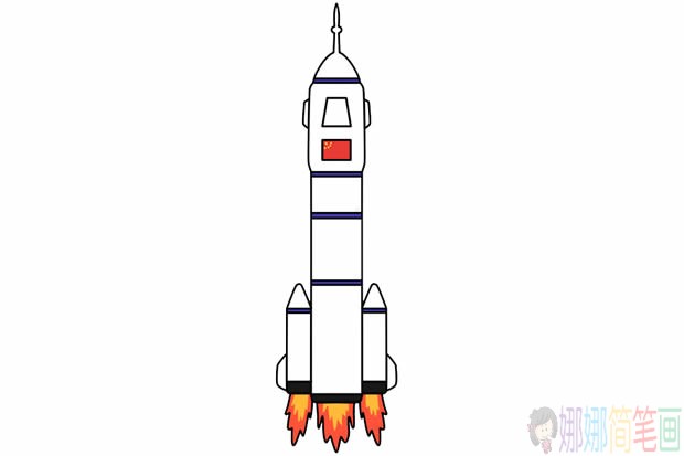 神舟五号飞船简笔画画法步骤图片