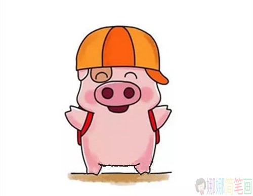 简笔画，可爱麦兜简笔画画法图片步骤