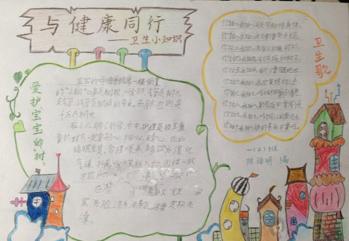 健康教育手抄报内容,健康教育手抄报简单