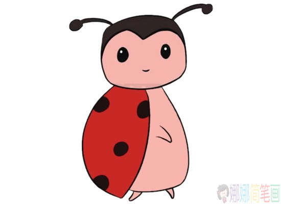 可爱的卡通七星瓢虫简笔画的画法步骤教程及图片大全