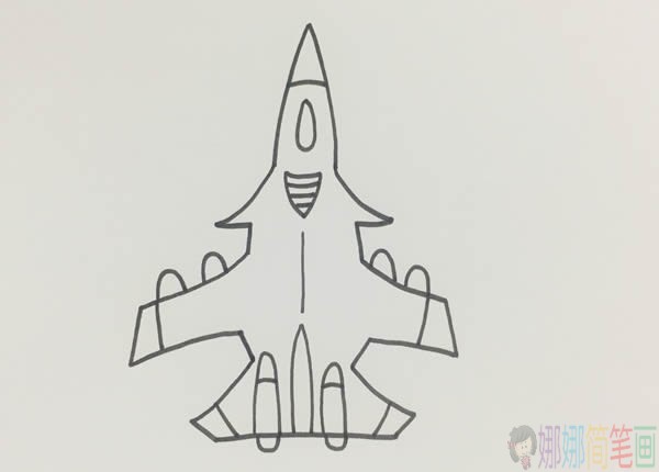 战斗机简笔画步骤,战斗机简笔画图片大全