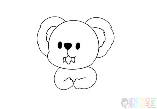 考拉简笔画,可爱的的考拉简笔画画法步骤图解教程