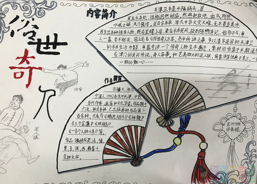 俗世奇人手抄报怎么画,俗世奇人手抄报图片大全