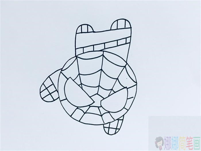 蜘蛛侠简笔画教程,一步一步教你画蜘蛛侠