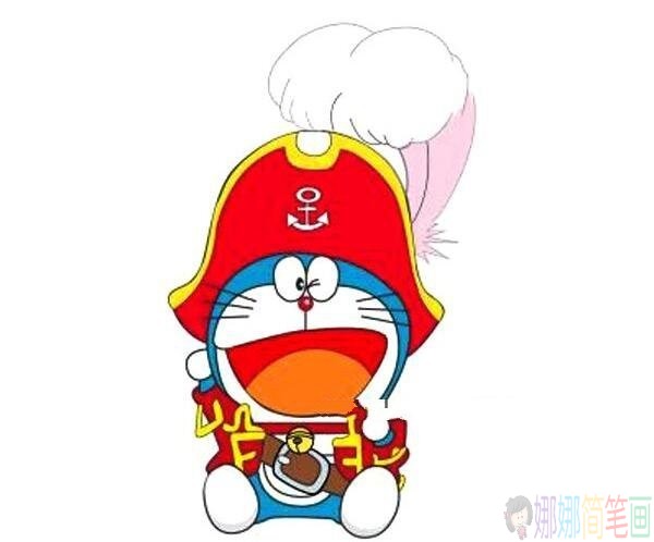 哆啦A梦简笔画步骤图,可爱的哆啦A梦简笔画带色彩