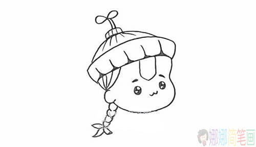 卡通僵尸简笔画，僵小鱼简笔画画法图片步骤