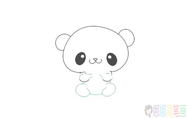 儿童学画画,可爱的大熊猫简笔画步骤