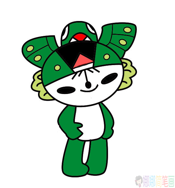 奥运福娃妮妮简笔画，可爱的奥运福娃妮妮简笔画画法教学