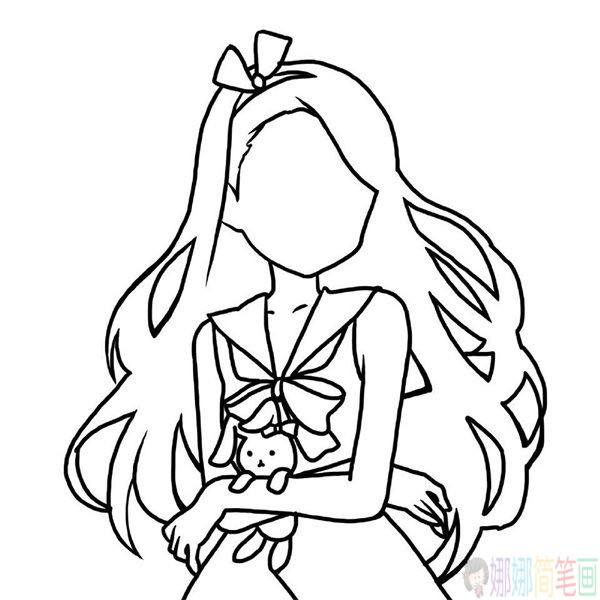 漂亮的女生简笔画,漂亮的女生简笔画教程图片