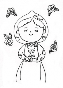 卖火柴的小女孩简笔画画法，教你画卖火柴的小女孩简笔画卡通画图片教程